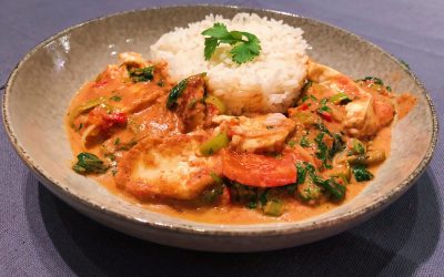 Halloumigryta med indiska smaker
