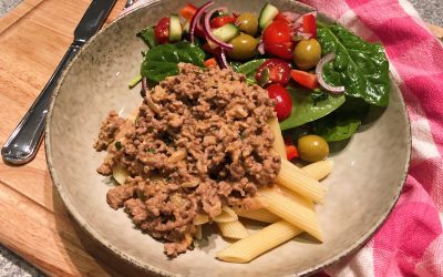 Köttfärsås med färskost