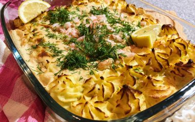 Fiskgratäng med lax
