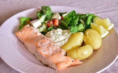 Ugnsstekt lax med citronpeppar