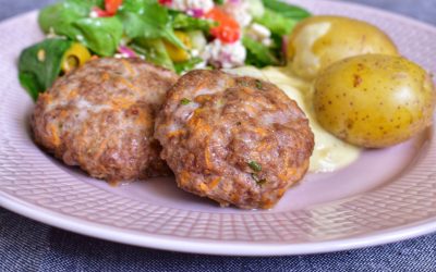 Färsbiffar med morötter
