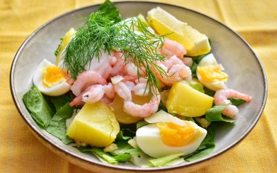 Enkel räksallad med potatis