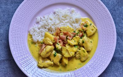Kycklinggryta med bacon