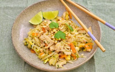 Pad thai med morot och vitkål