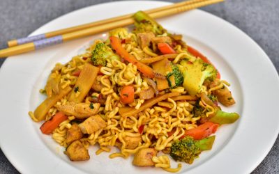 Äggnudelwok med kyckling