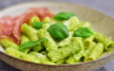 Basilikapesto med pasta