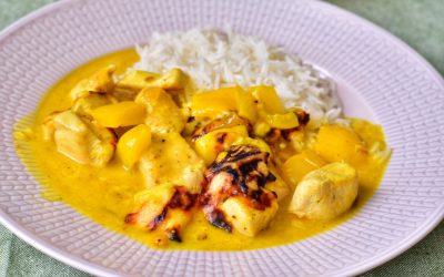 Mango- och currykycklinggratäng