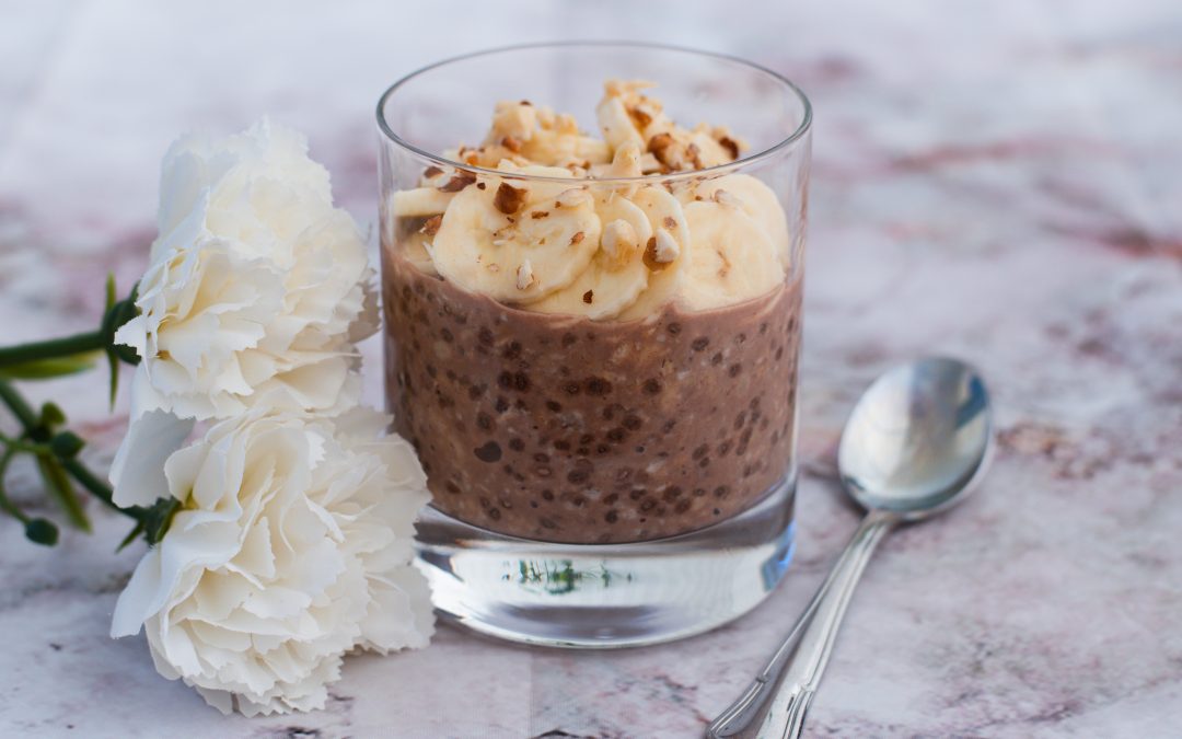 Overnight oats med smak av choklad och jordnöt