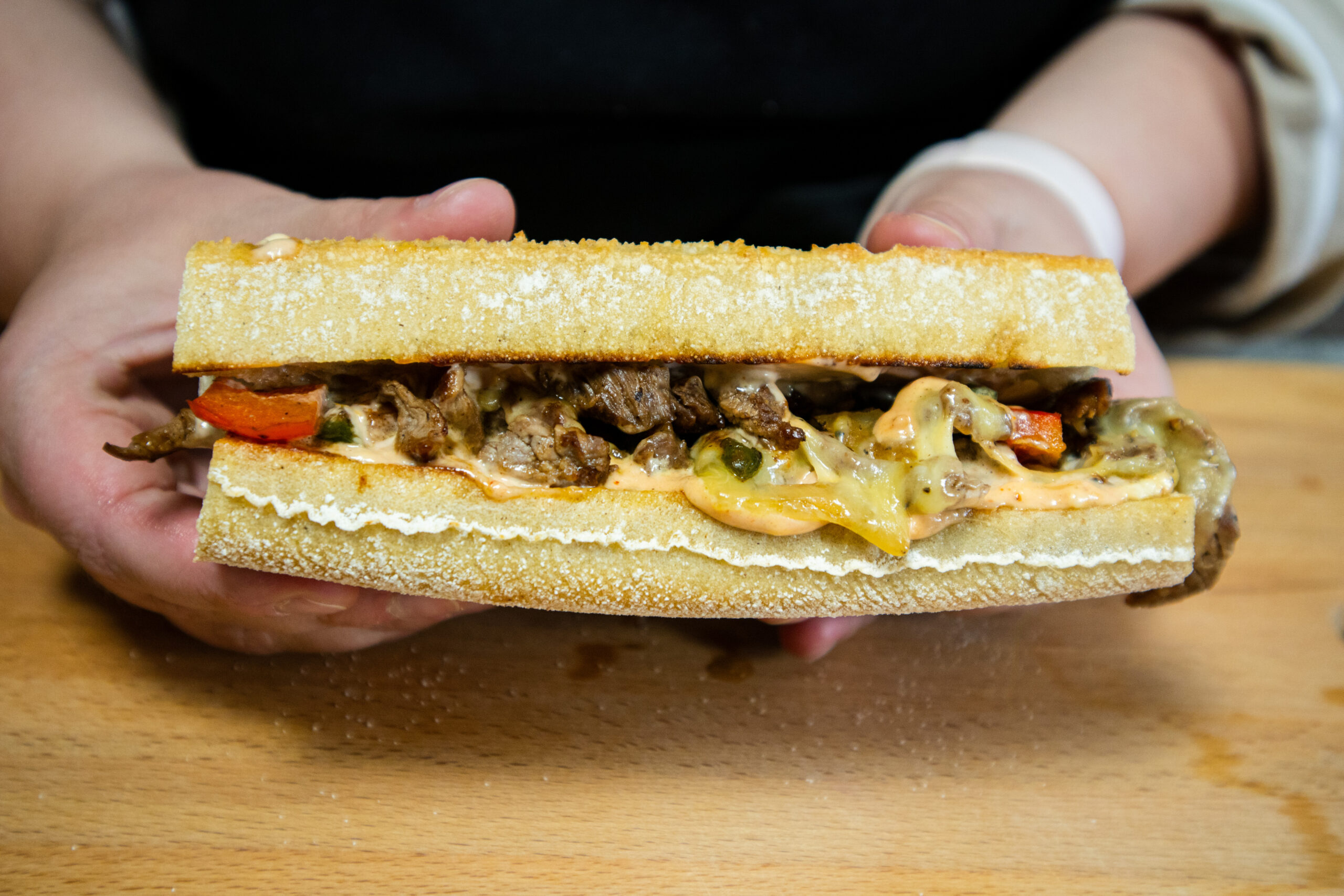 Steak sandwich på entrecôte